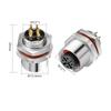 Waterproof 4 Pin 5pin 8pin M12 Power Aviation Connector Screw Threaded Panel Mount Male Plug Female Socket LED Lighting IP67
