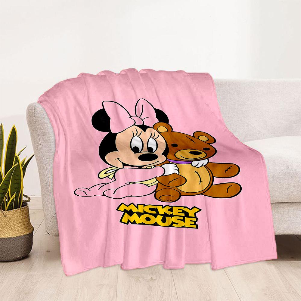 Minnie Mouse Floral Fantasy Blanket Soft & Cozy Suitable for Bed Livingroom Couch Four Seasons Universal Warmthful Decor