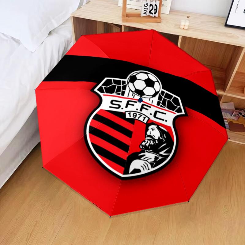 1PC Soccer Team Crest Design Printed Umbrella Folding umbrella, automatic umbrella 8-Frame for Travel, camping Fan gifts Christmas Gifts