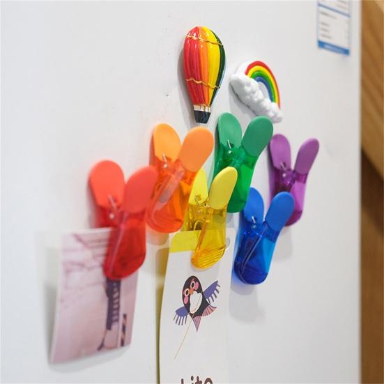 6Pcs Food Sealing Clips High Durability Moisture-proof Plastic Food Snack Sealer Refrigerator Magnetic Bag Clips Home Supplies