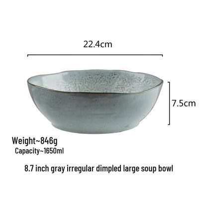 ZISIZ Retro Unregelmäßige Keramik Suppen- & Salatschüssel