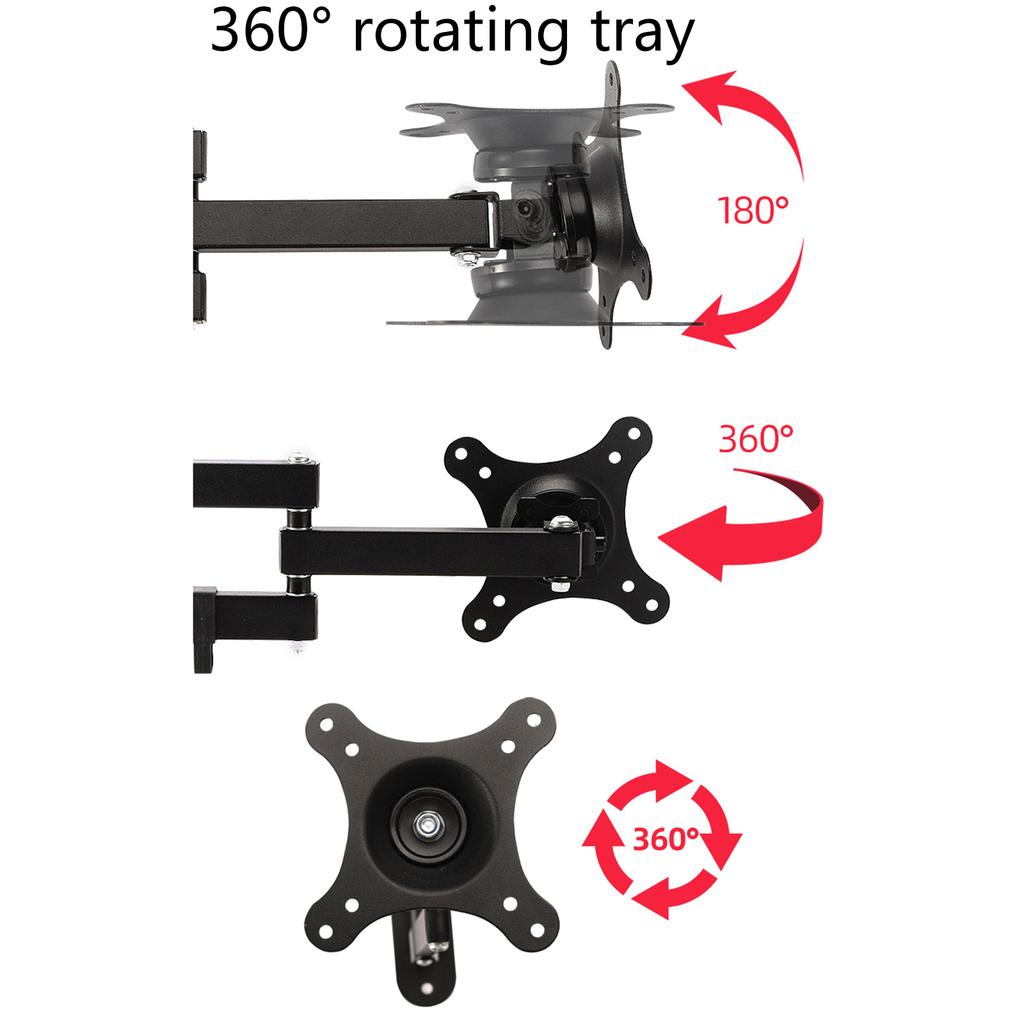 Wall Mount Swivel 360 Rotation Full Motion Adjustable Articulating for Echo Show