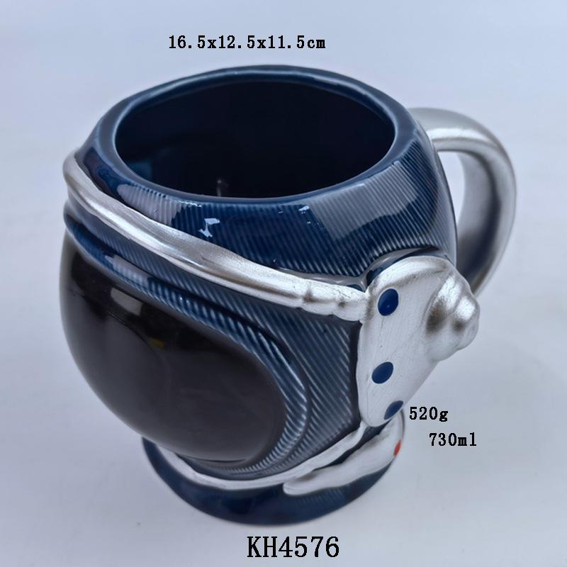 

Креативная керамическая кофейная чашка «Космонавт», мультяшная чашка для молока «Планета», джинсовая термочувствительная кружка, меняющая цвет 701ml-900ml