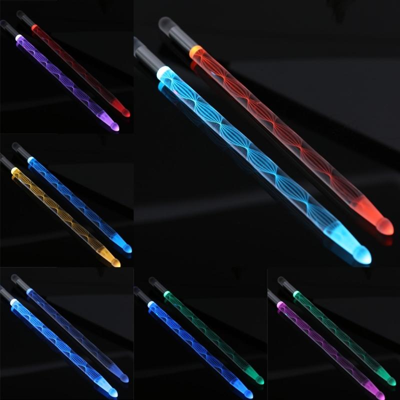 Light Up Drum Sticks 13 Color Changing Led Drumsticks Replacement Acrylic Luminous Drumsticks Drum Accessories