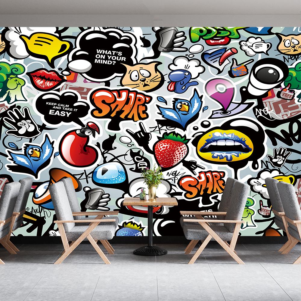 3d Graffiti Wallpaper For Walls Street Graffiti 3d Wall Mural Bedroom Living Room Corridor Wall Mural Wallpaper