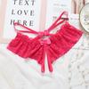 Female Low Waisted Underwear Lace Seamless Thongs Women's Panties Intimates Pearl Women Crotchless Breathable Sleepwear