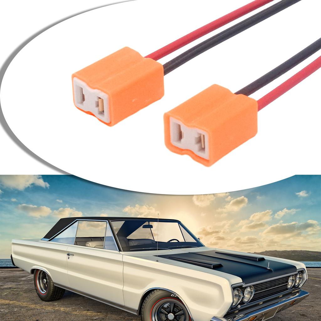 2pcs Ceramic H7 Headlight Adapter Repair Plug Sockets DC12V 24V 2-Wires Headlight Bulb Ceramic Socket Plug Connector