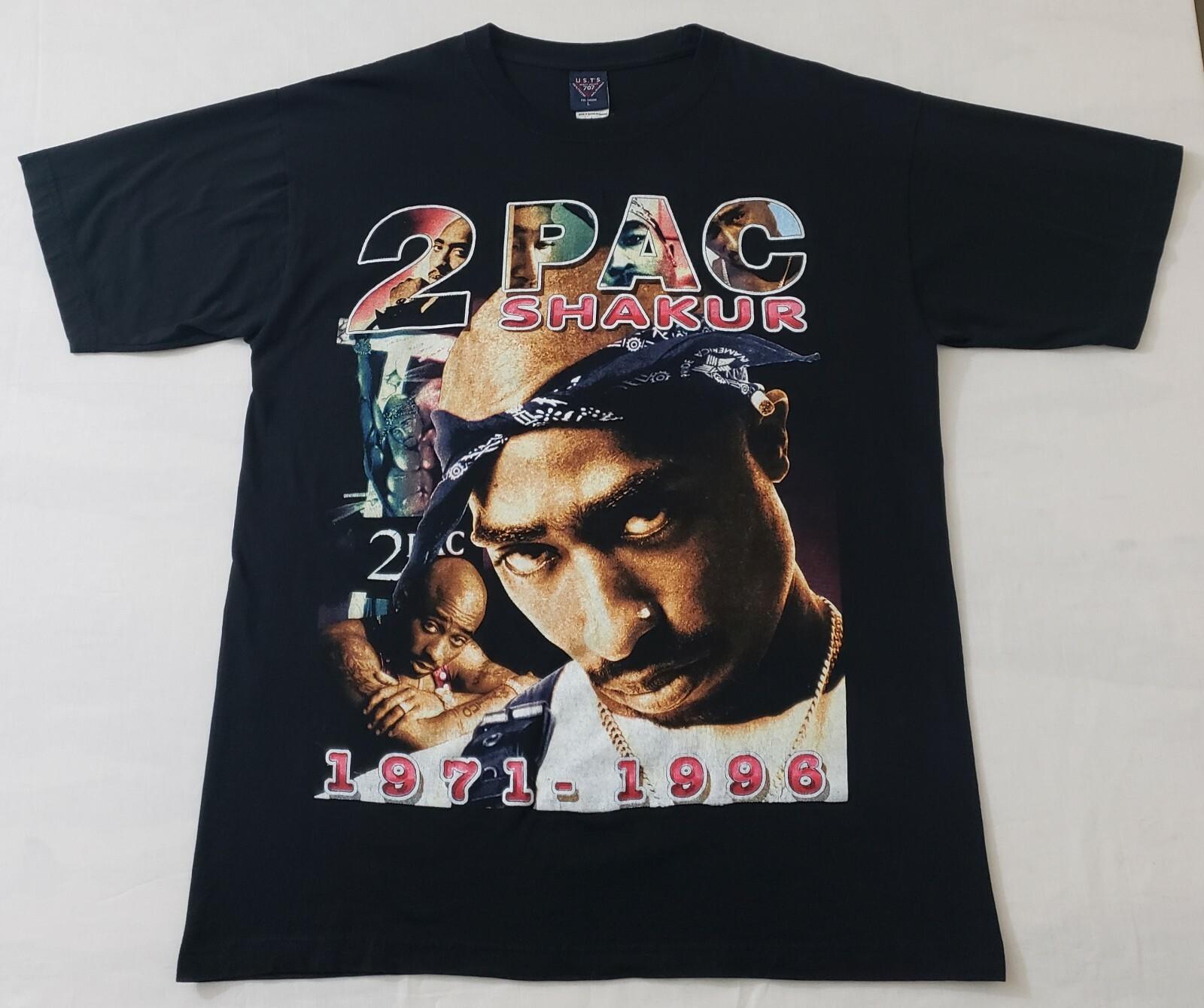 Vintage 1990s Tupac Shakur Memorial T-Shirt Sz Large 2Pac Rap Tee Hip Hop 90s XL