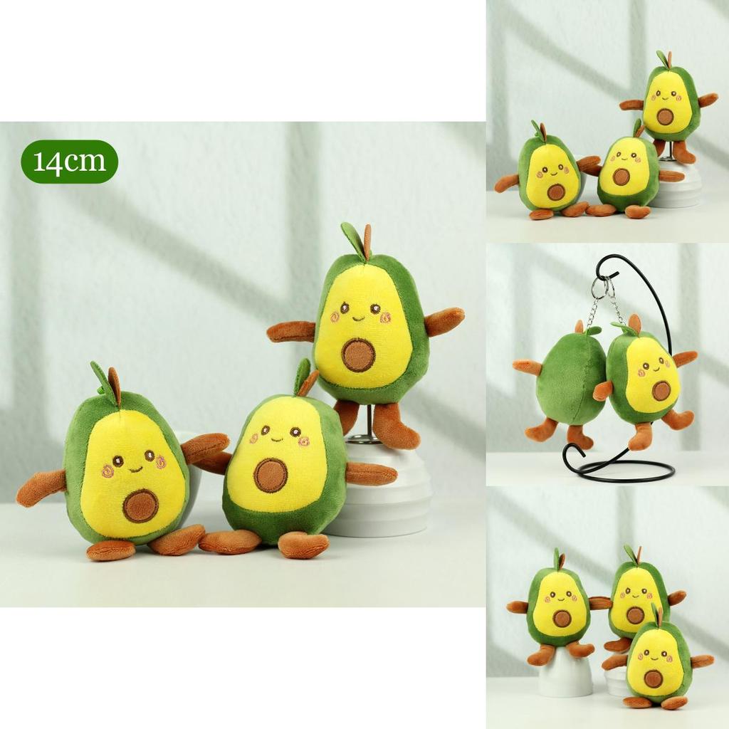 Adorable Four-inch Avocado Plush Toy Keychain Cute Backpack Charm Gift For Kids