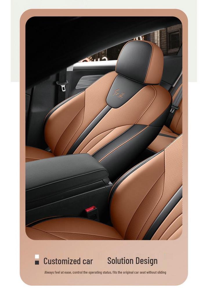 2025 Hongqi EQM5 Breathable Full Coverage Car Seat Covers, Special Fit for Model 610km PLUS.