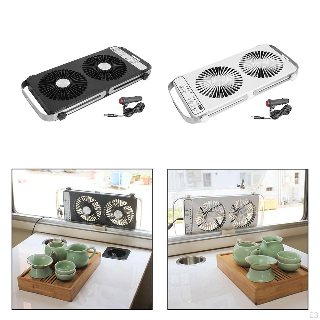 Dual Fan RV Roof Ventilation System with Extended Power Cable