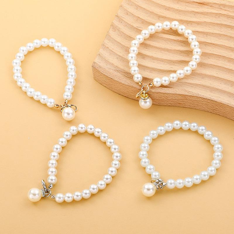 DIY Doll Pearl Lanyard Imitation Pearl Short URL Plus Diamond Ring Pendant, Handbag Keychain Mobile Phone Case Accessories