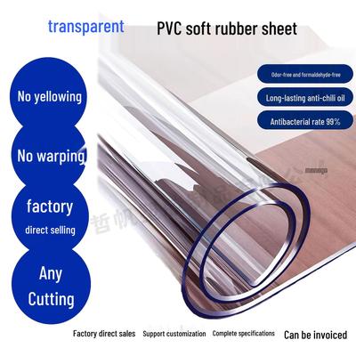 Klare PVC-Tischdecke: Wasserdichte, ölbeständige Matte für Ess- und Kaffeetische – Weich, verbrühsicher, hitzebeständig und unregelmäßige Form mit abgerundeten Ecken.