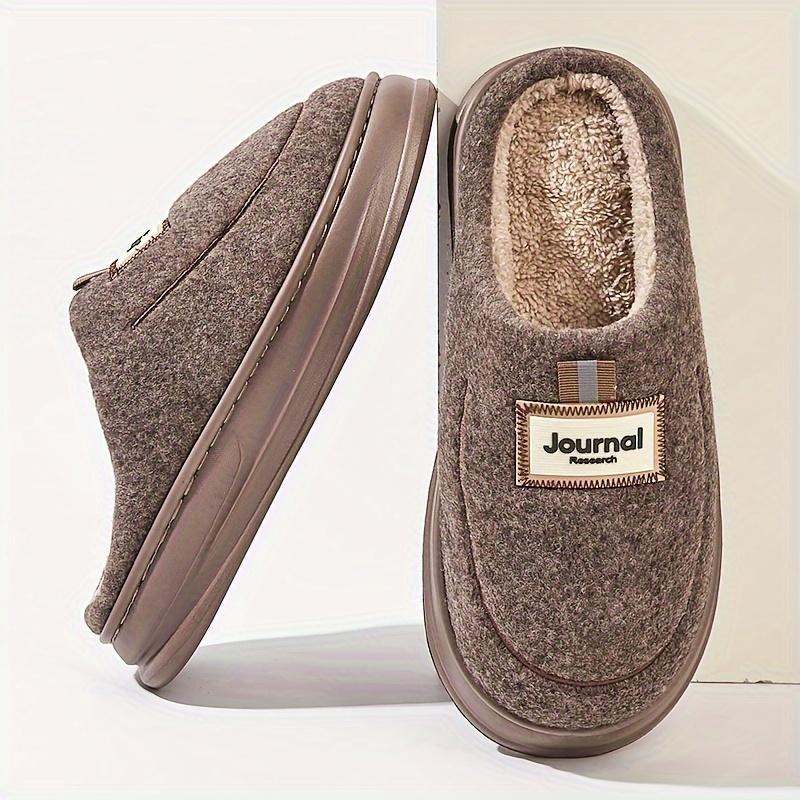 Fuzzy House Slippers Men Comfy Memory Foam Lightweight Fashion Couple Shoes Winter Warm Plush Casual Slippers