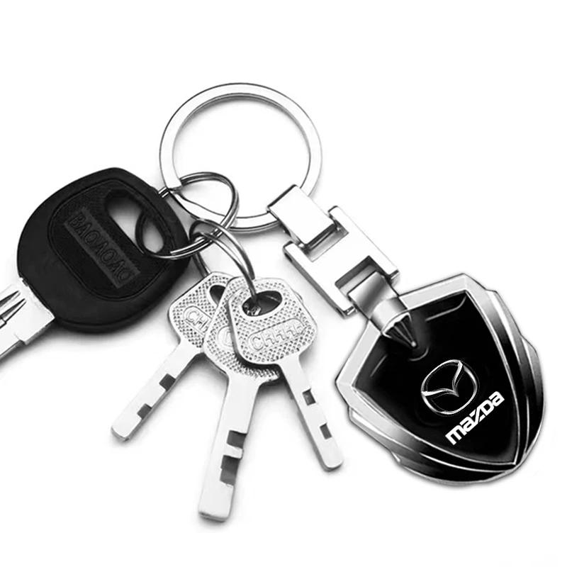 2025 Heta Biltillbehör 3D Metall Bil Styling Nyckelring Nyckelring Ring Nyckelhållare Styling För Mazda CX5 CX30 2 3 bk 6 gg gj 3 6 M