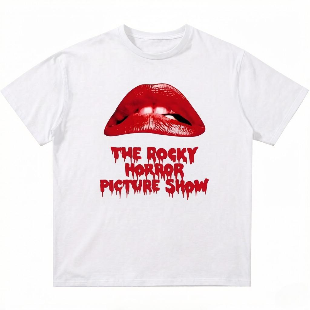 Rocky Holmes Horror Movie Short Sleeve Print Tshirt Fashion Personality Street Short Sleeve Casual Comfortable Street Wear Top