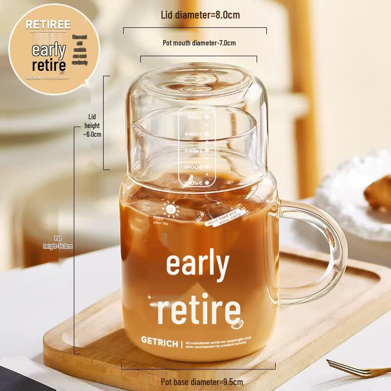 High Borosilicate Glass Water Bottle with Straw