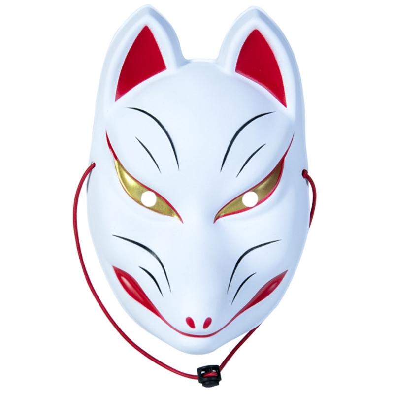 Halloween Feestmasker Vossenmasker Maskerade Masker Japanse Anime Cosplays Mask Volledig Gezicht Masker Dier Masker voor Liefhebbers
