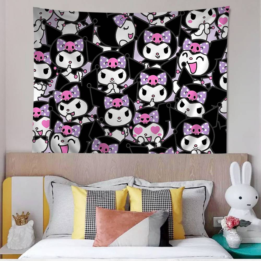 Cartoon KKuromis Anime Tapestry Hanging Tarot Hippie Wall Rugs Dorm Home Decor