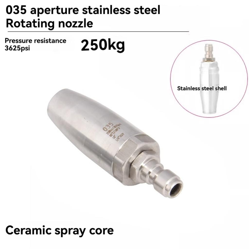 360° rotierende Turbodüse für Hochdruckreiniger! 1/4" Schnellanschluss, Ideal für Beton-, Ziegel-, Holzzäune & Fenster