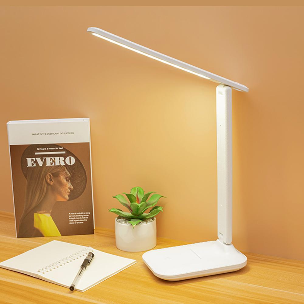Customized Student Foldable Table Lamp Rechargeable 1200mAh Three Color Temperature Eye Protection Dormitory Desk Lamp