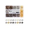 YFFSFDC Leather Craft Tools Eyelet Kit, 400 Sets In 4 Colors, Double Sided Eyelet Kit, Bottom Studs, Drilling Tool Set, 6mm, Drilling Tool, Parts,
