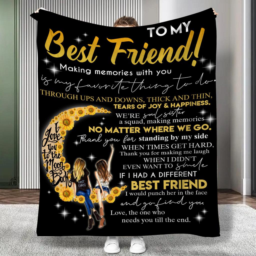 Friend Blanket Flannel Digital Print Blanket Lunch Break Blanket Birthday Christmas Gift