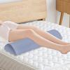 Memory Foam Leg Support Pillow Washable Low Back Cushion for Worker Airplane Grey