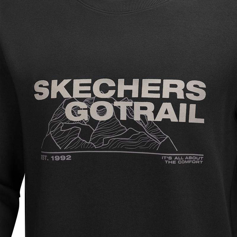 Skechers Outdoor Series Crew Neck Long Sleeve Pullover Sweatshirt Men Sweatshirt P425M155-0018