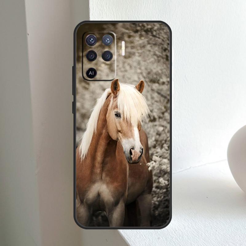 Animal Steed Horse For OPPO A6 A5 Pro A15 A17 A77 A16 A76 A96 A18 A38 A58 A78 A98 A54 A74 A94 A40 A60 A80 Case