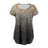 Women's Short-sleeve Loose Tops Casual Plus Size Tunic Button Tops