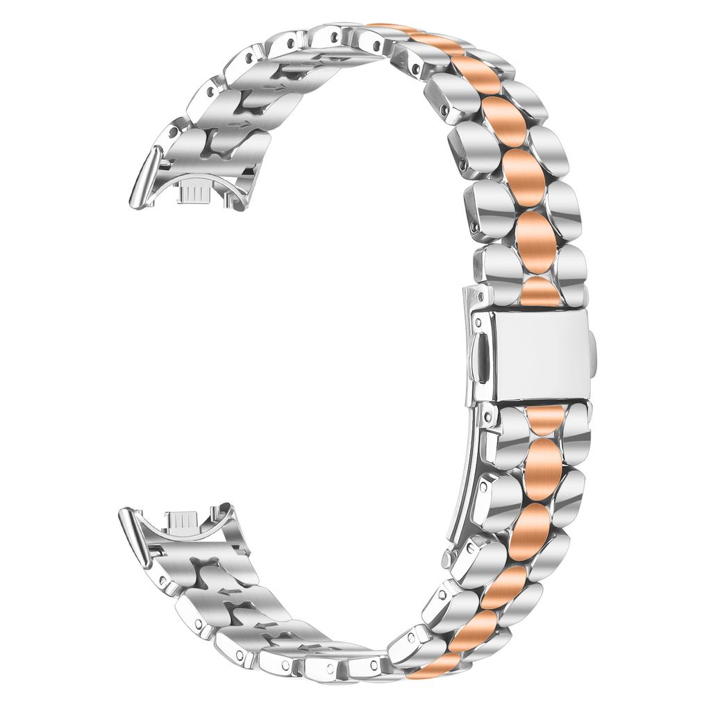 Metalen Horlogeband voor Xiaomi Smart Band 10/9/8 Parel-Vormig Roestvrij Staal Galvaniseren Polsband