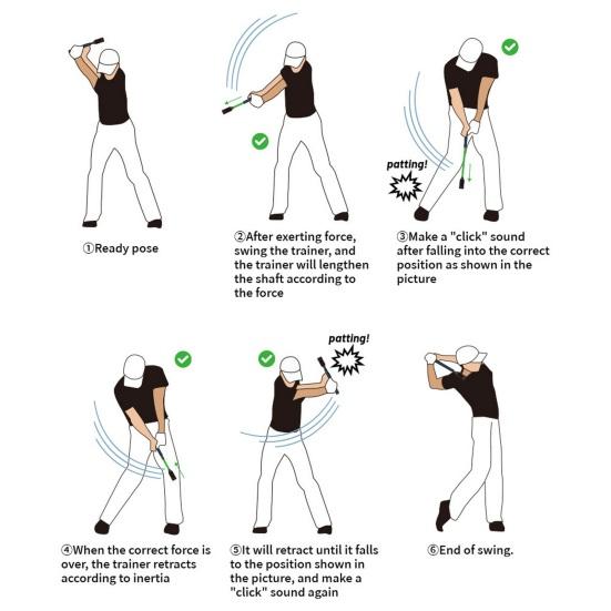 Golf Swing Trainer Stick Adjustable 3 Weight Indoor Golf Swing Practice Tool Rhythm Training Aid Equipment Beginner Golfer Accessories