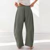 Women's Fashionable Solid Color Elastic Waist Pocket Casual Sweatpants Pants