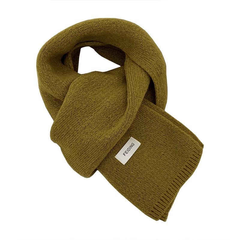 Skjerf vinter varmt nytt ensfarget trend ensfarget allsidig par mykt voksaktig fortykket skjerf strikket sjal