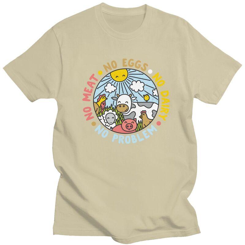 Custom Vegan Animals Are Friends Tshirt for Men Short Sleeve Casual T Shirt Cool Veganism Tshirt Slim Fit Pure Cotton Tees