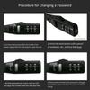 Bicycles Lock, Multifunction Adjustable Bicycles Lock Zips Tie Lock Bikes Luggage Scooter Lockers with 3 Digit Passwords