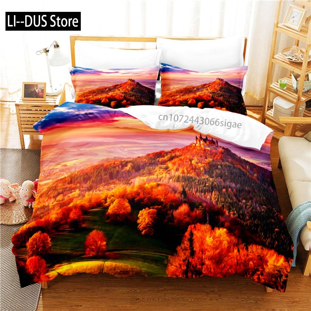 

Landscape Painting Bedding Set Duvet Cover Set 3d Bedding Digital Printing Queen Size Bedding Set Fashion Design EU Single(135*200cm)3pcs