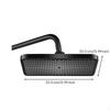High Pressure Rainfall Shower Head, Easy Installation, Large Panel, Adjustable Black Square 13inch