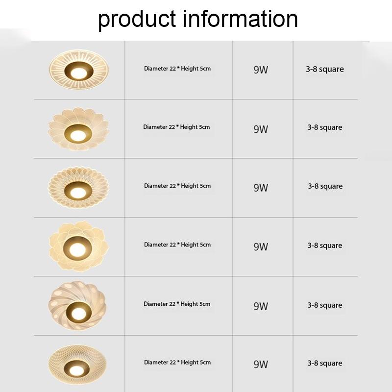 2024 new flower-shaped ceiling lamp corridor aisle porch balcony lights modern bedroom cloakroom simple creative round lighting