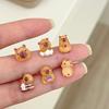 6Pairs/Set Capybara Cartoon Stud Earrings Mini Ear Studs Cute Earring Fashion All-match Earrings for Women  Accessories
