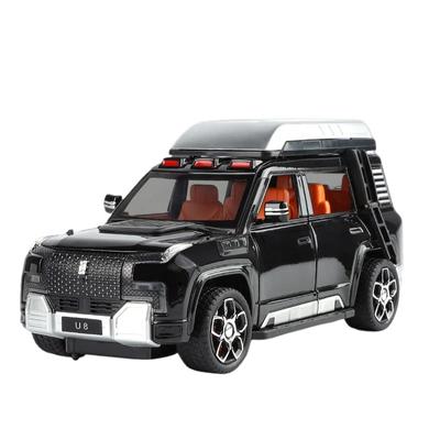 1/24 BYD Yangwang U8 SUV סגסוגת רכב דגם Diecast מתכת צעצוע חדש אנרגיה רכבי שטח רכב דגם רכב קול וקל מתנת ילדים