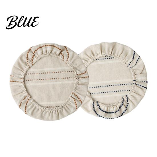 Washable Kitchen Bowl Protectors Sourdough Jars Covers, Reusable Elastic Linen Retro Striped Dust Proof Covers for Meal Prep Breathable Cloth