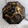 1 ks automatický skládací deštník - kreslený vzor, přenosný a skládací design s 8 žebry, vánoční narozeninové dárky