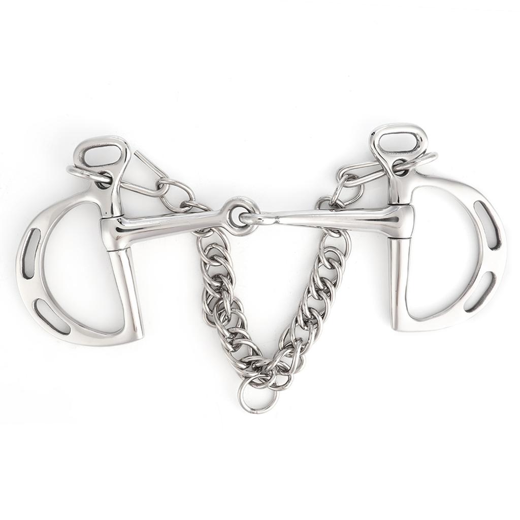 Stainless Steel kimberwicke Bit Solid Jointed Mouth Horse Chewing Mouth Roller(125mm)