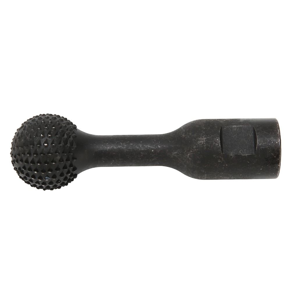 Heavy-Duty Carbon Steel Ball Gouge 5/8-11 Threads Black Sphere Rotary Burr Abrasive Teeth Spherical Grinding Head Wood Carving