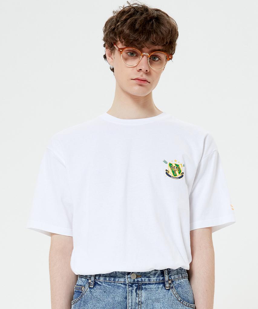 MAINBOOTH Univ. Logo T-Shirt(White)