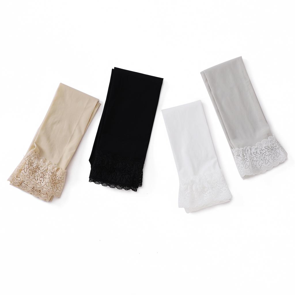 Fashion Lace Sunscreen Armbands For Women Adjustable Uv Protection Sleeves Cover Modal Islamic Sleeves Elastic Arm Guards