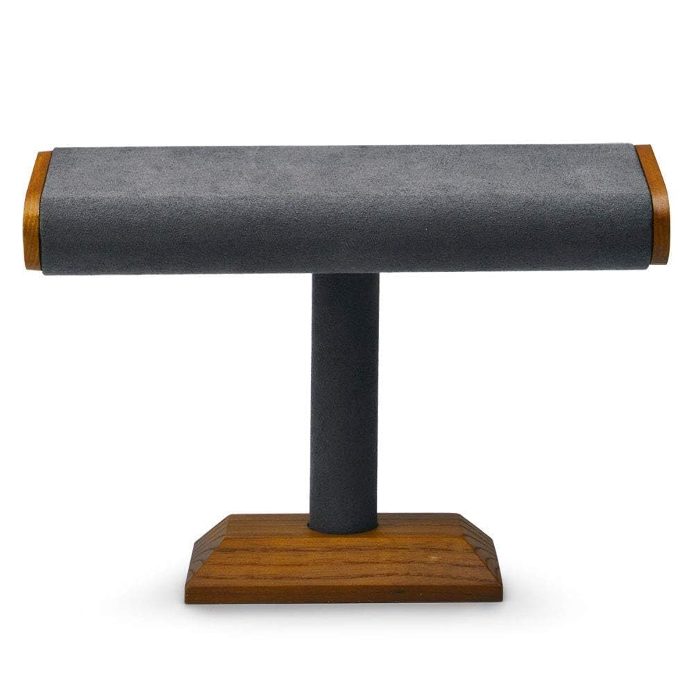 Oirlv Watch Stand, SM08702, Luxury and Stylish Wooden Watch Stand for 2-4 Watches (Dark Gray)