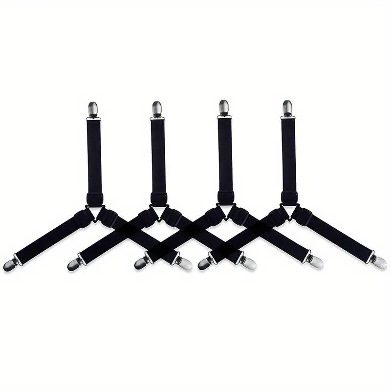 Fixatori triunghi anti-alunecare pentru pilota Clip metalic reglabil Curele elastice pentru perne de canapea și lenjerie de pat Curele de siguranță practice și invizibile